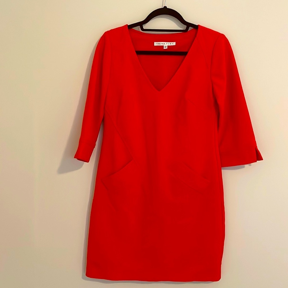Trina Turk Poppy Red Mini Shift Dress